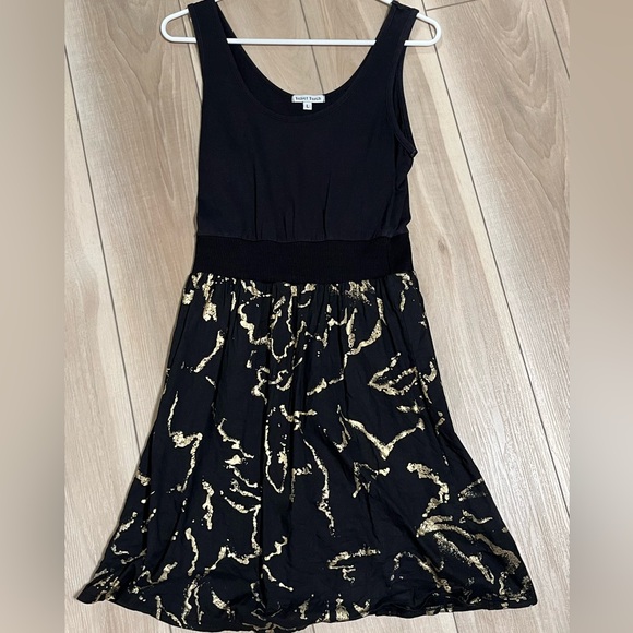 "Velvet Torch" dress - black and gold - Picture 1 of 4